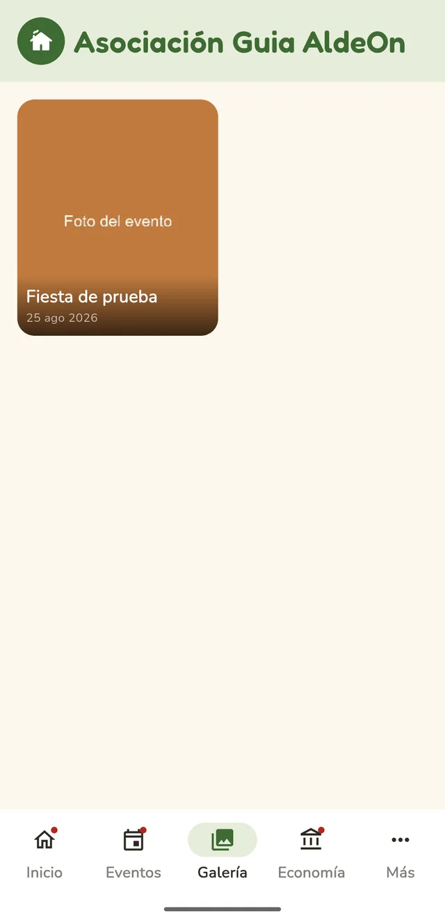 Fotos de las actividades de la residencia en la app AldeOn